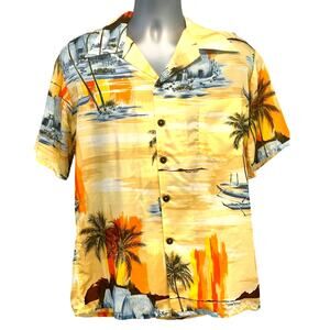 Sundek Vintage Men’s Size Large Rayon Hawaiian Shirt Excellent Condition w/Tags